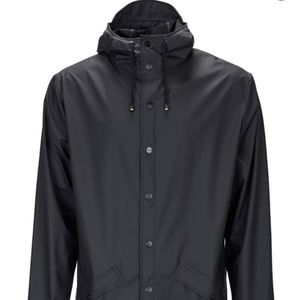 Rains Waterproof Hooded Long Rain Jacket